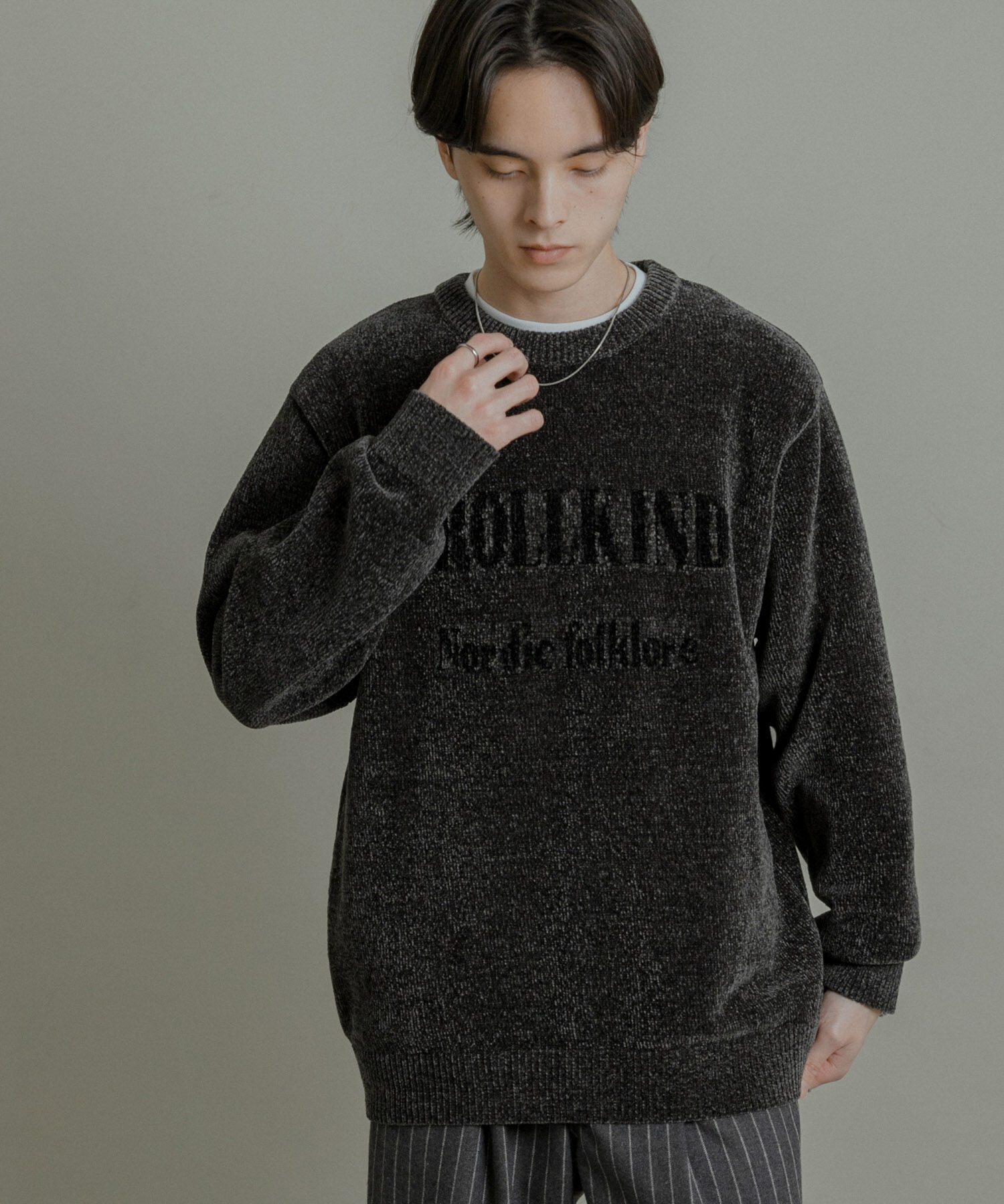 SENSE OF PLACE by URBAN RESEARCH「『洗濯可』モールロゴグラフィックニット」|ニット・セーター|