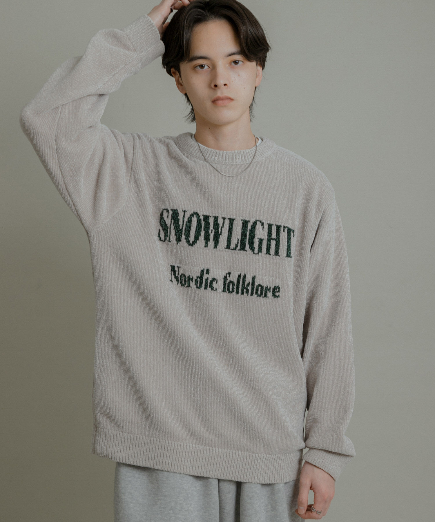 SENSE OF PLACE by URBAN RESEARCH「『洗濯可』モールロゴグラフィックニット」|ニット・セーター|