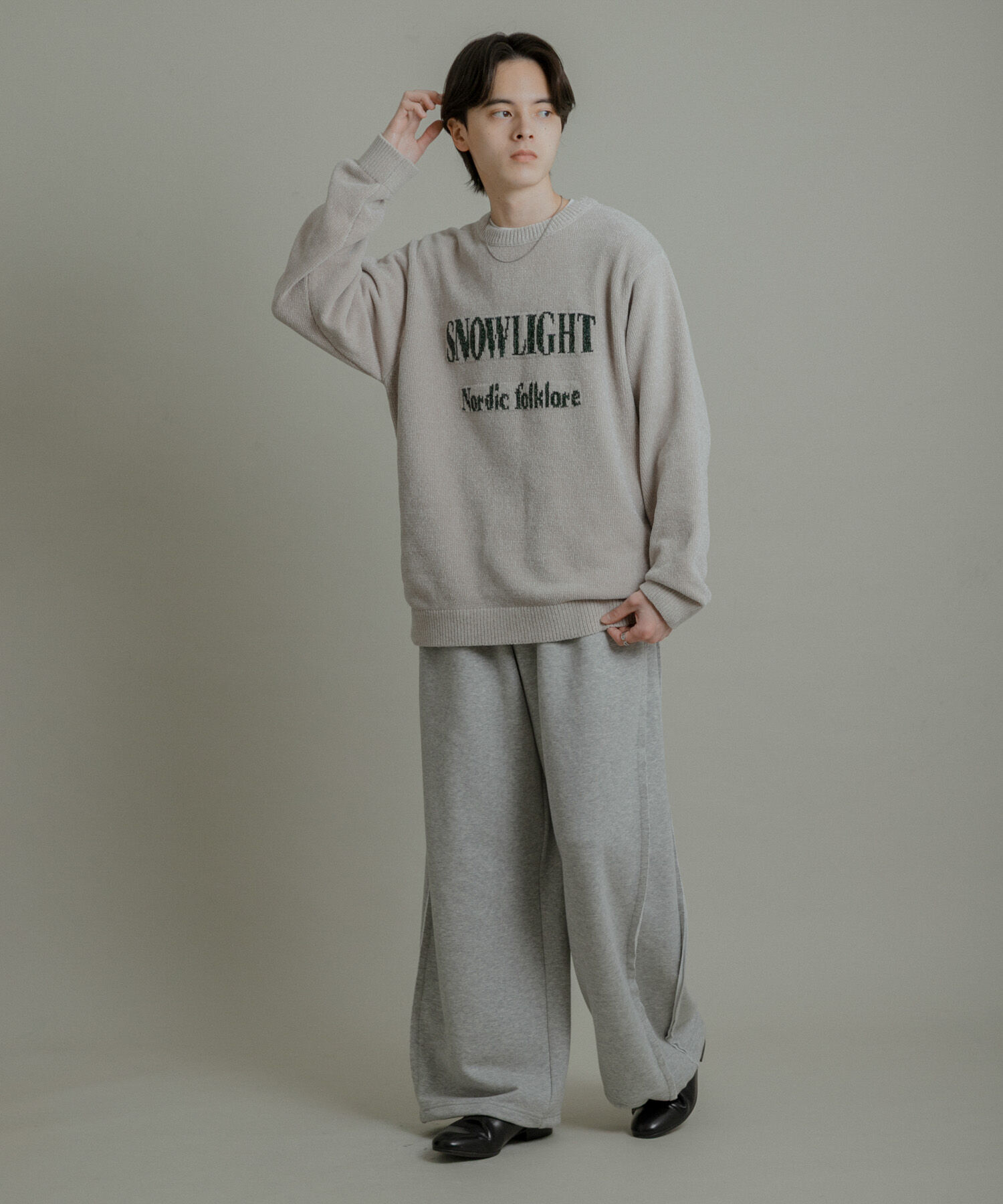 SENSE OF PLACE by URBAN RESEARCH「『洗濯可』モールロゴグラフィックニット」|ニット・セーター|