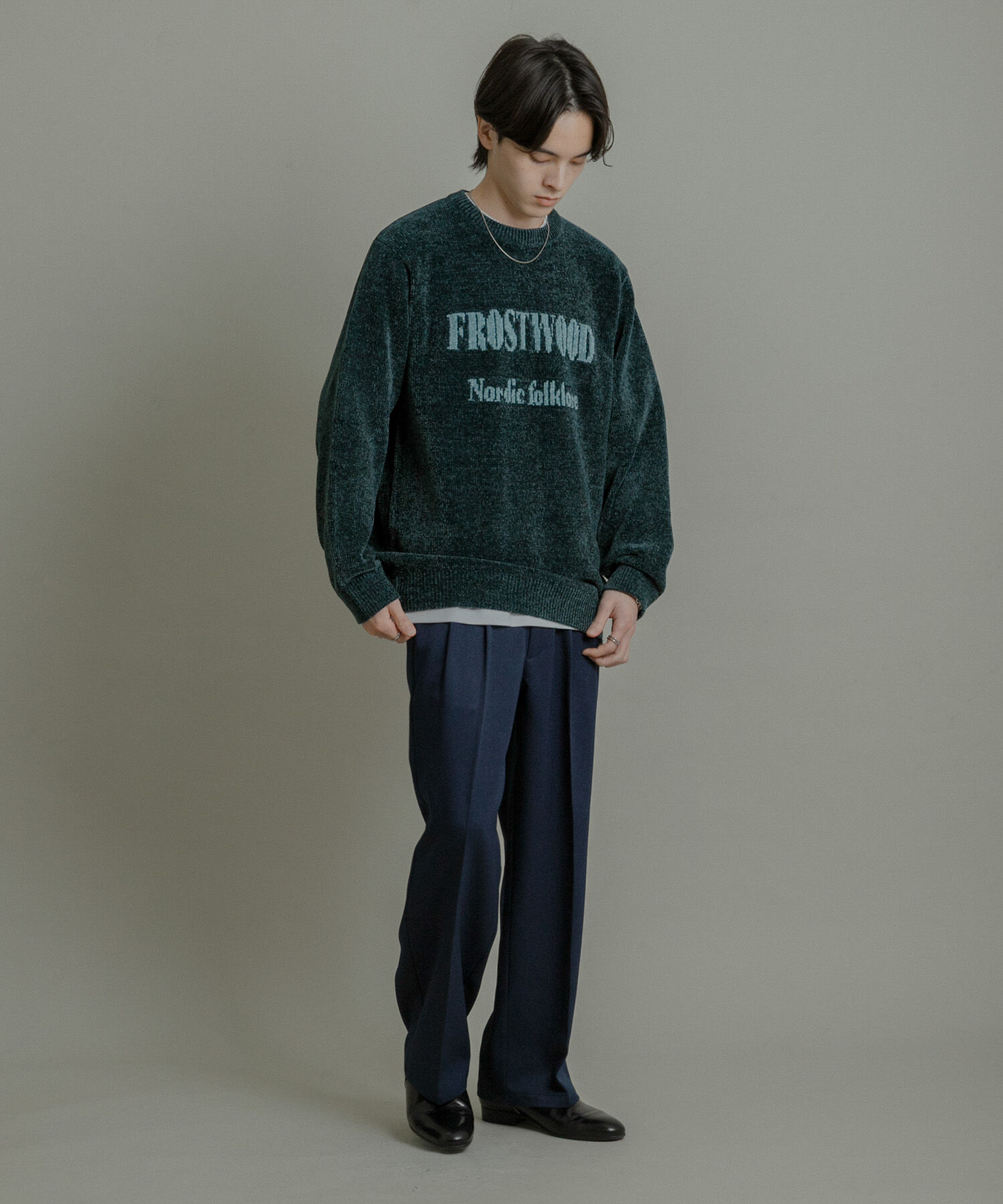 SENSE OF PLACE by URBAN RESEARCH「『洗濯可』モールロゴグラフィックニット」|ニット・セーター|