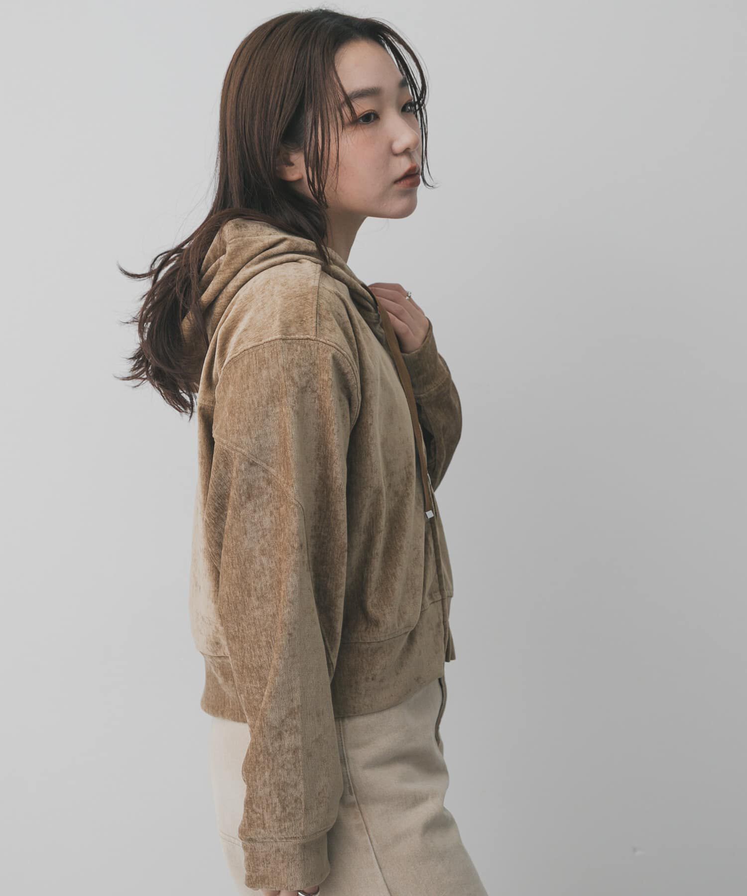 SENSE OF PLACE by URBAN RESEARCH「ベロアジップフーディ」|パーカー|