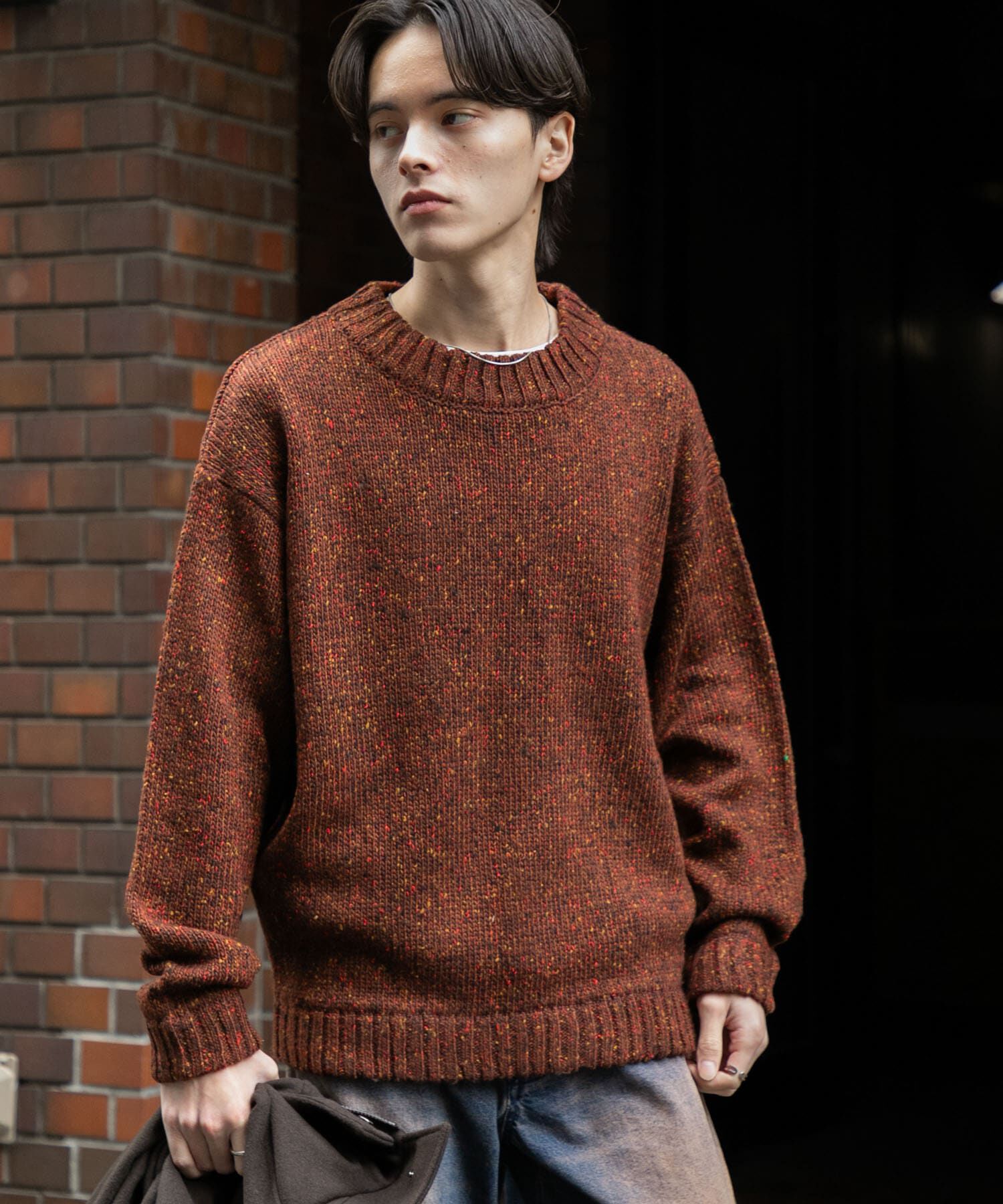 SENSE OF PLACE by URBAN RESEARCH「『洗濯可』カラーネップニットプルオーバー」|ニット・セーター|