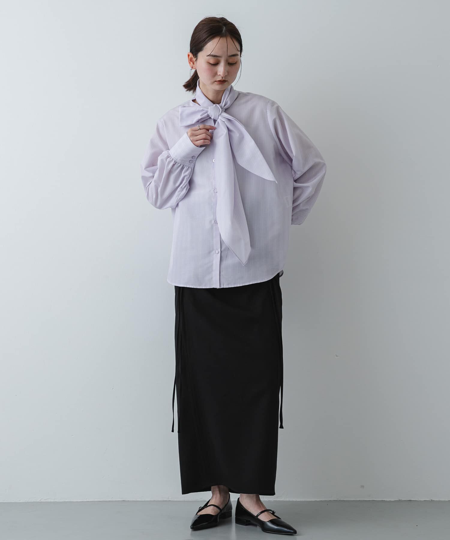 SENSE OF PLACE by URBAN RESEARCH「『イージーケア』ボウタイリボンブラウス」|シャツ・ブラウス|