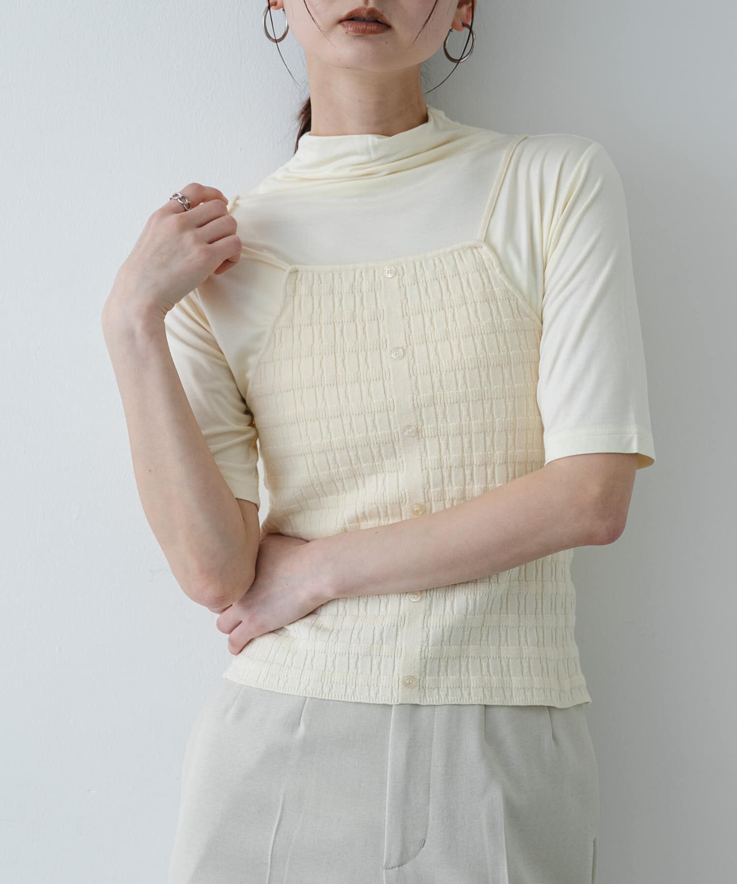 SENSE OF PLACE by URBAN RESEARCH「『洗濯可』ホルターネックボタンビスチェ」|その他|アイボリー