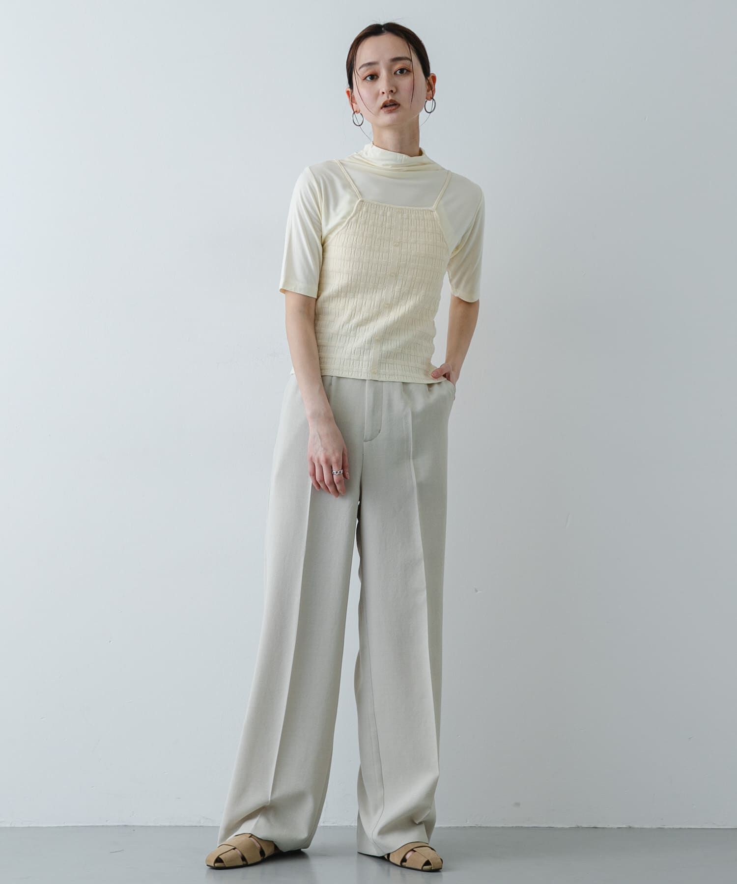 SENSE OF PLACE by URBAN RESEARCH「『洗濯可』ホルターネックボタンビスチェ」|その他|