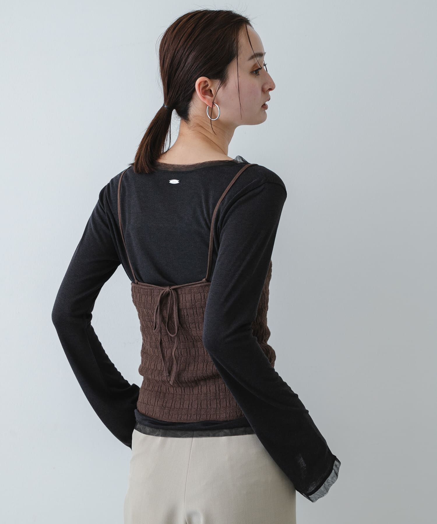 SENSE OF PLACE by URBAN RESEARCH「『洗濯可』ホルターネックボタンビスチェ」|その他|