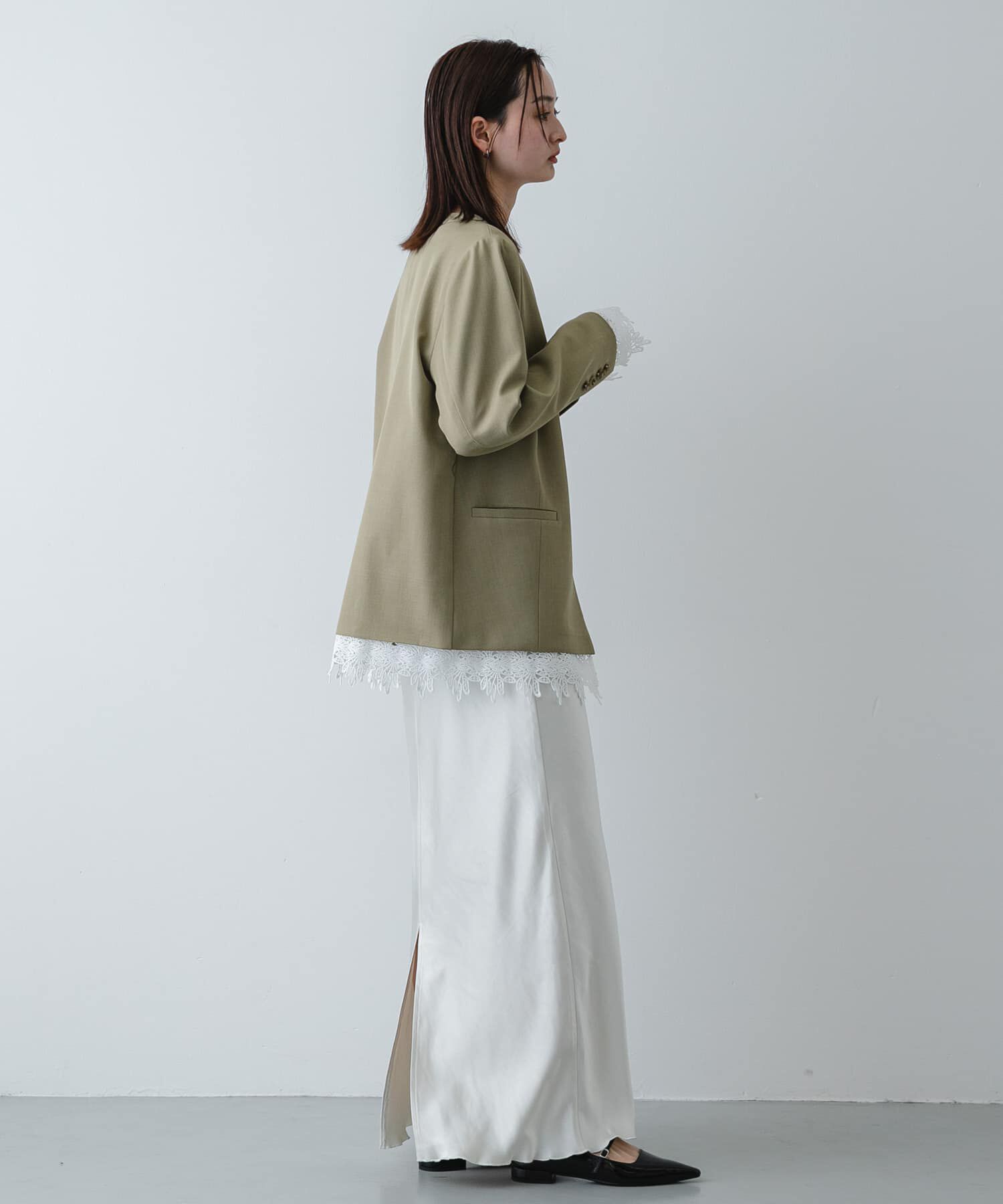 SENSE OF PLACE by URBAN RESEARCH「サテンアイラインスカート」|スカート|