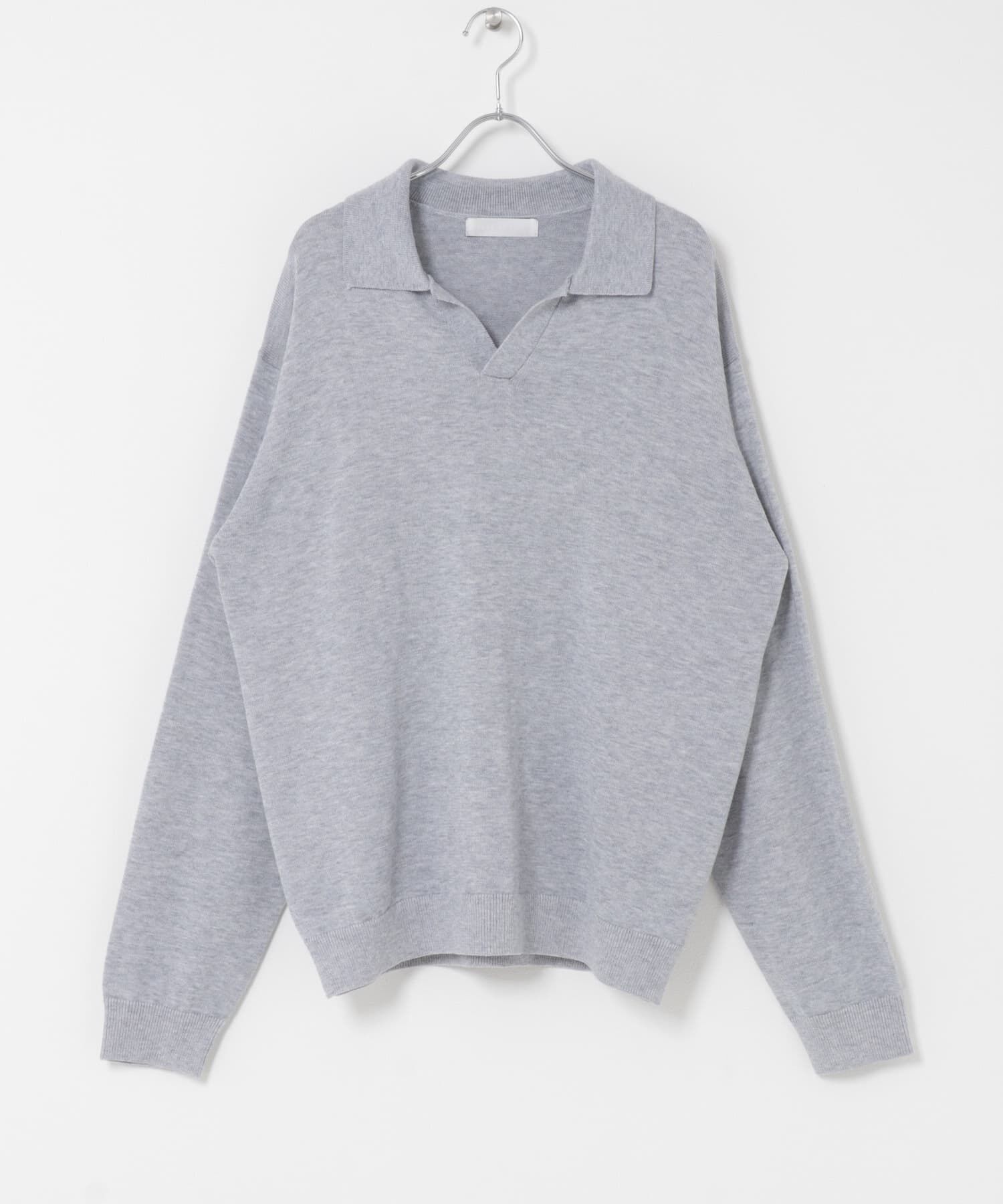 SENSE OF PLACE by URBAN RESEARCH「『洗濯可』スキッパーロングスリーブニット」|ニット・セーター|