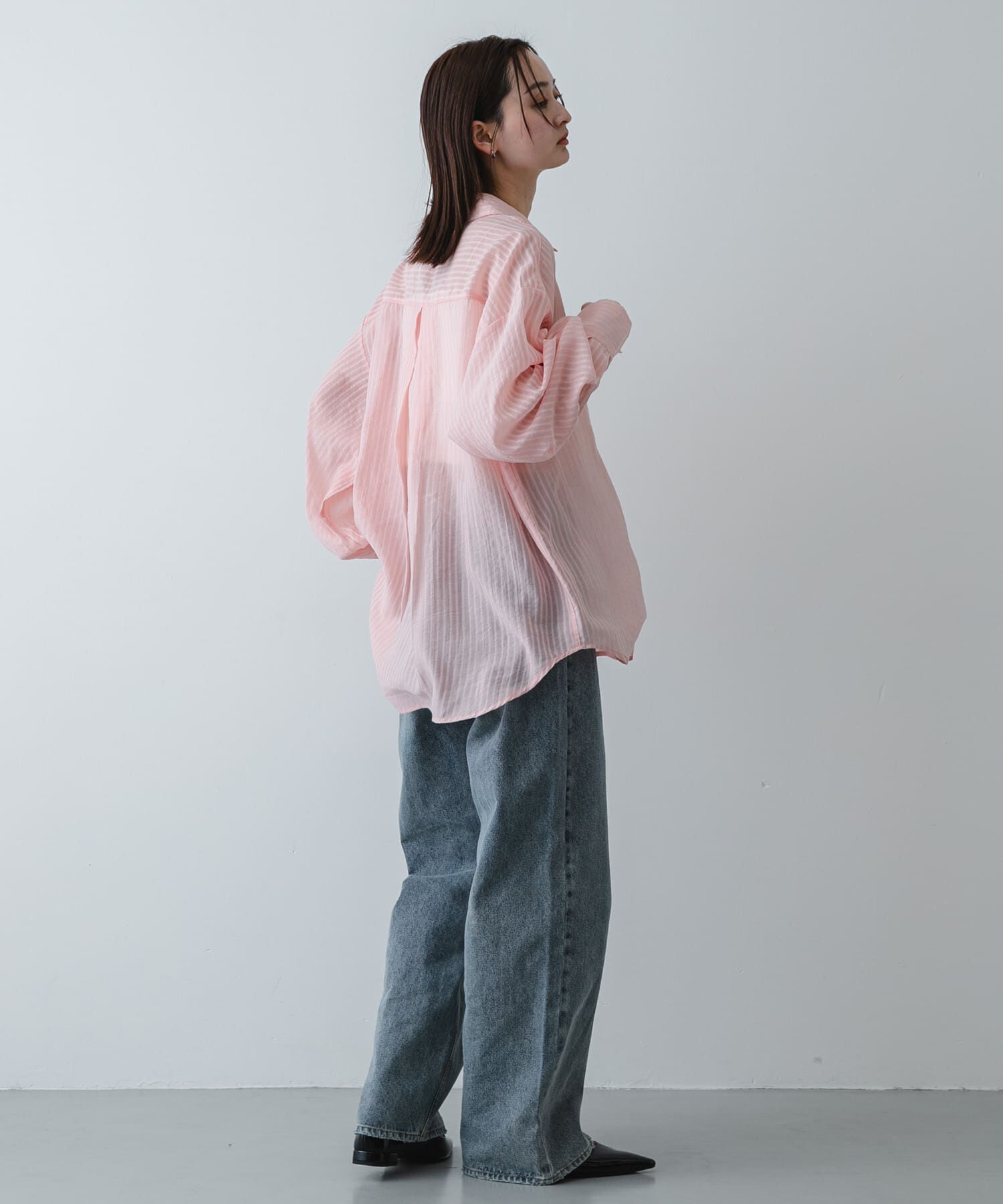 SENSE OF PLACE by URBAN RESEARCH「『接触冷感/速乾』シアーストライプアレンジシャツ」|シャツ・ブラウス|