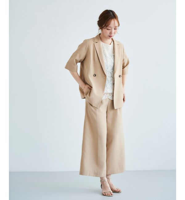 le.coeur blanc「《セットアップ対応》タンブラーブッチャータックワイドパンツ」|その他|