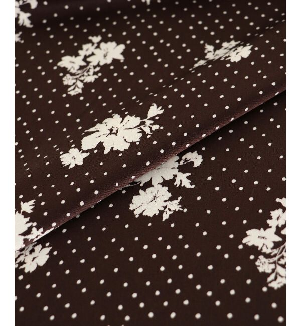 le.coeur blanc「ドット&times;フラワーサテンワンピース」|ワンピース|