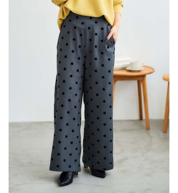 le.coeur blanc「《手洗い可能》ドットワイドパンツ」|その他|