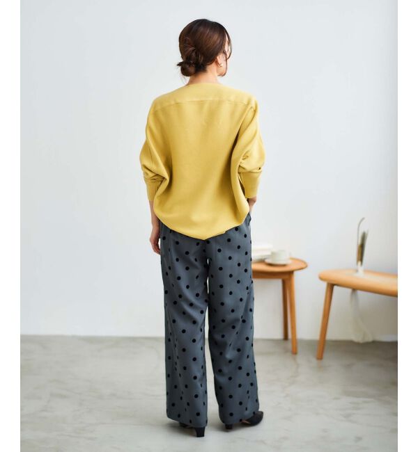le.coeur blanc「《手洗い可能》ドットワイドパンツ」|その他|