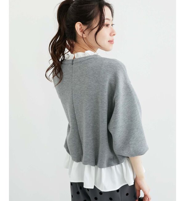 le.coeur blanc「TORRAZZO DONNA 別注2WAYレイヤード」|Tシャツ・カットソー|グレー