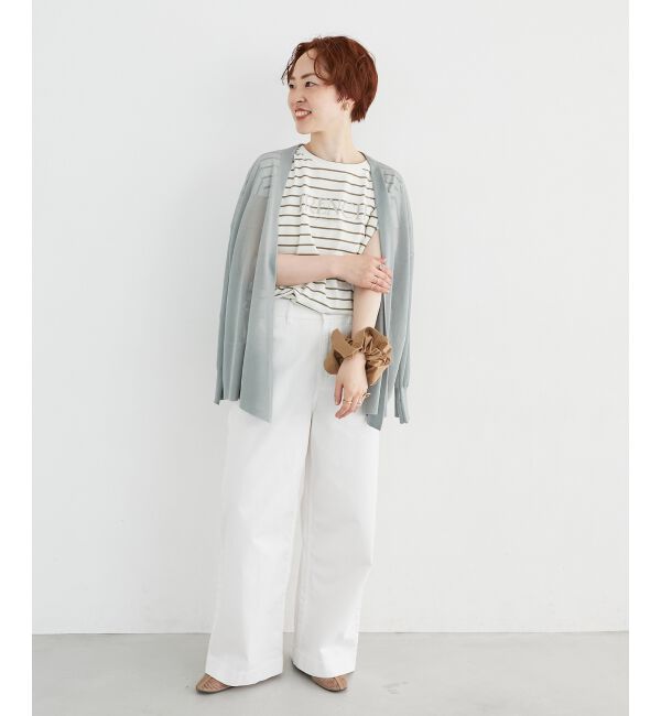  「《手洗い可能》シアーミドル丈カーディガン」|カーディガン|