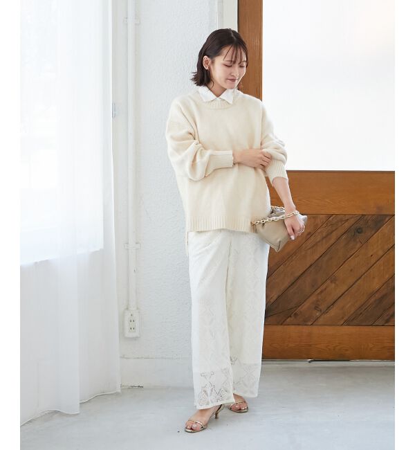  「《手洗い可能》パッチワーク風レースイージーパンツ」|その他|