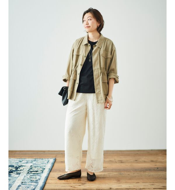  「《手洗い可能》パッチワーク風レースイージーパンツ」|その他|