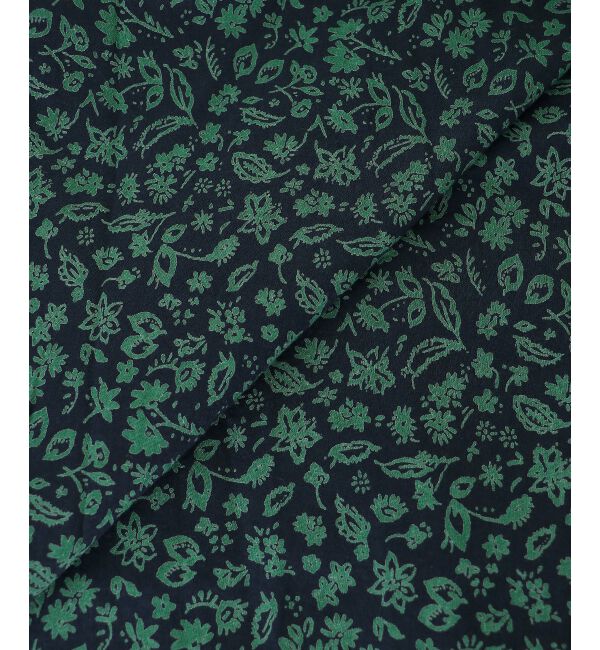  「《手洗い可能》フラワープリントネックギャザーワンピース」|ワンピース|