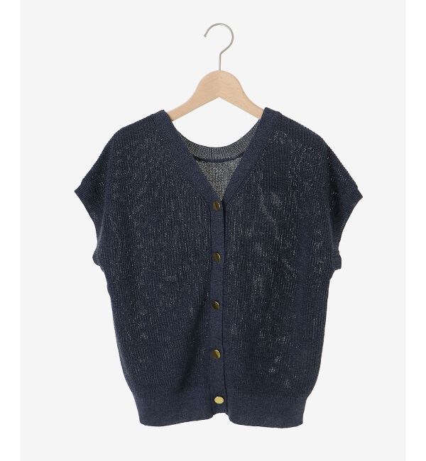  「ペーパーヤーン畦編み2WAYニット」|ニット・セーター|