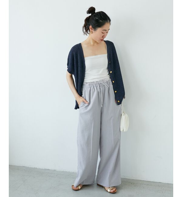  「ペーパーヤーン畦編み2WAYニット」|ニット・セーター|