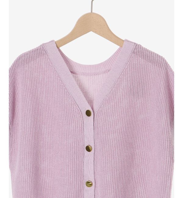  「ペーパーヤーン畦編み2WAYニット」|ニット・セーター|