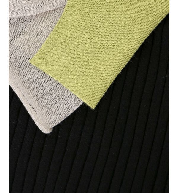  「《WEB限定アイテム》レイヤードカフス配色リブニット」|ニット・セーター|