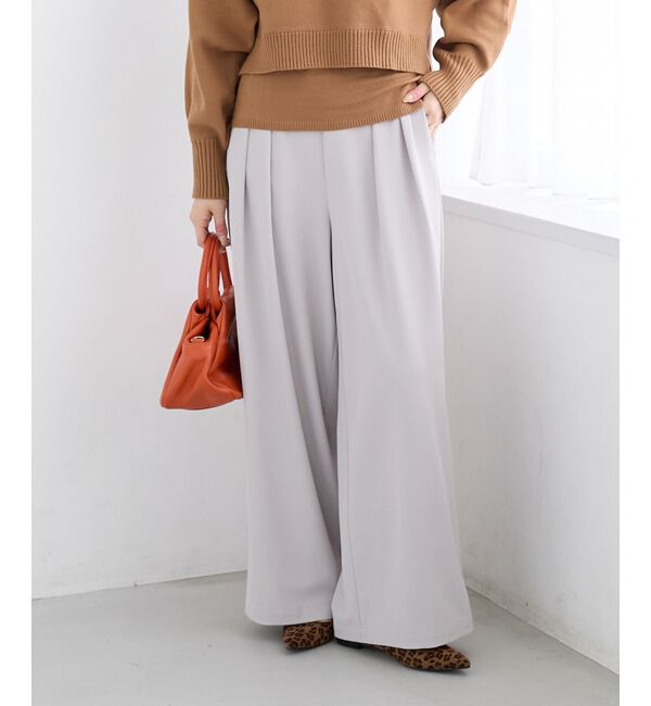  「《手洗い可能》フルダルダブルタックワイドパンツ」|その他|ｸﾞﾚｰｼﾞｭ