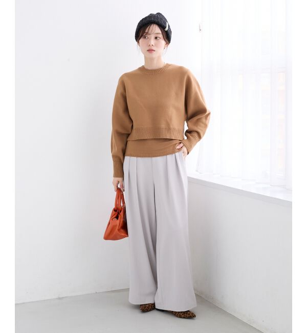  「《手洗い可能》フルダルダブルタックワイドパンツ」|その他|