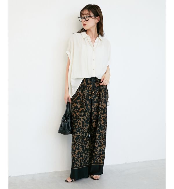  「パネルフラワープリントパンツ」|その他|