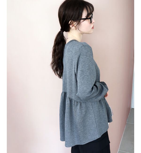  「【吸湿発熱】ギャザーレイヤープルオーバー」|Tシャツ・カットソー|