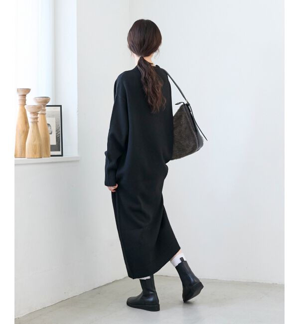  「ネックが選べるニットワンピース」|ワンピース|