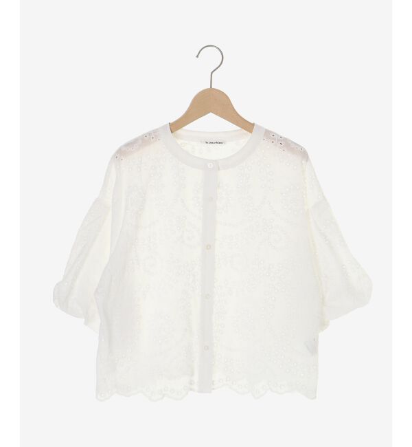  「カットワーク刺繍バルーンスリーブブラウス」|シャツ・ブラウス|