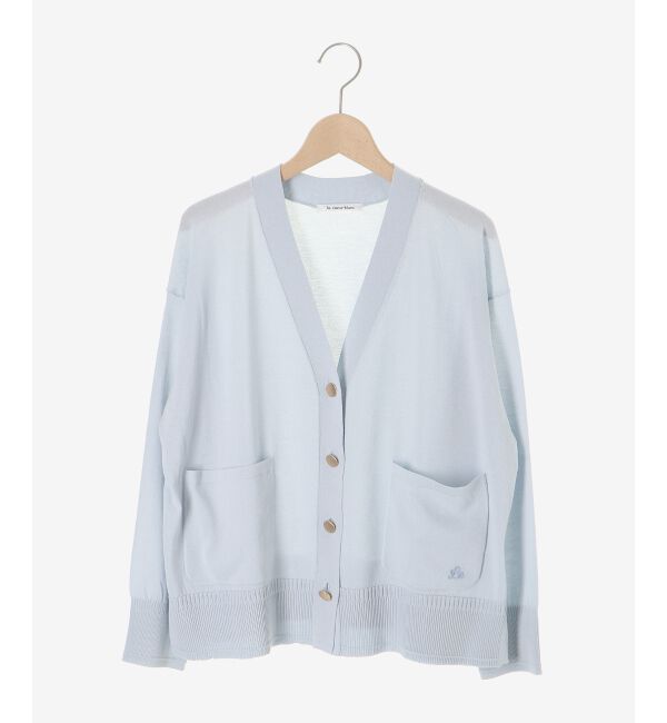  「ウォッシャブル刺繍Vネックカーデ」|カーディガン|