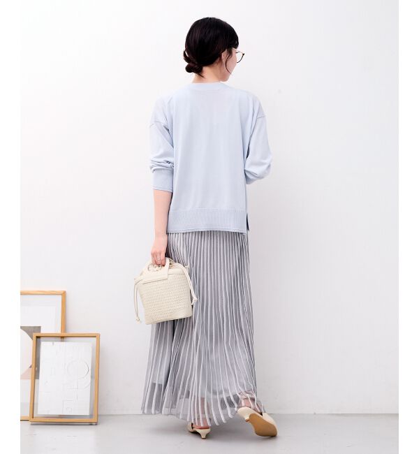  「ウォッシャブル刺繍Vネックカーデ」|カーディガン|