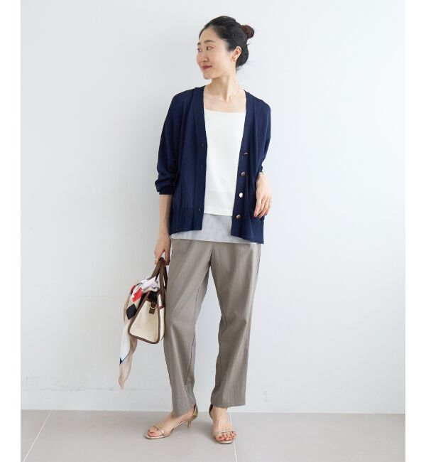  「ウォッシャブル刺繍Vネックカーデ」|カーディガン|