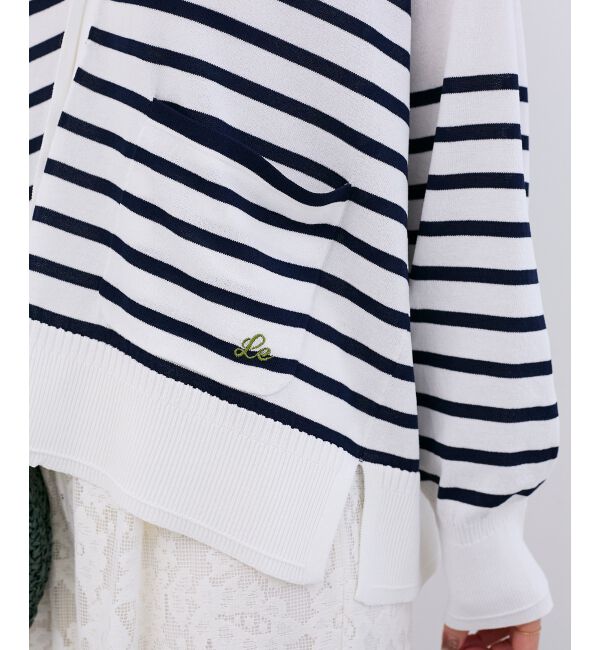  「ウォッシャブル刺繍Vネックカーデ」|カーディガン|