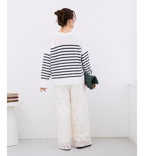  「ウォッシャブル刺繍Vネックカーデ」|カーディガン|