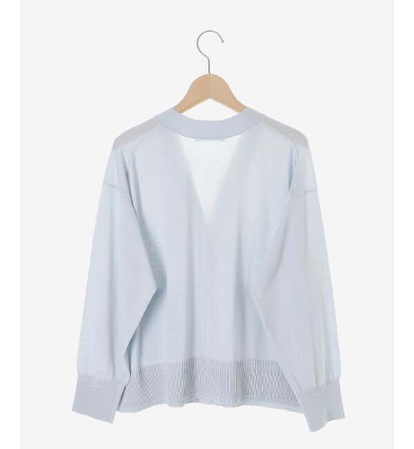  「ウォッシャブル刺繍Vネックカーデ」|カーディガン|
