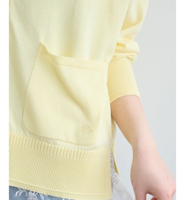  「ウォッシャブル刺繍Vネックカーデ」|カーディガン|