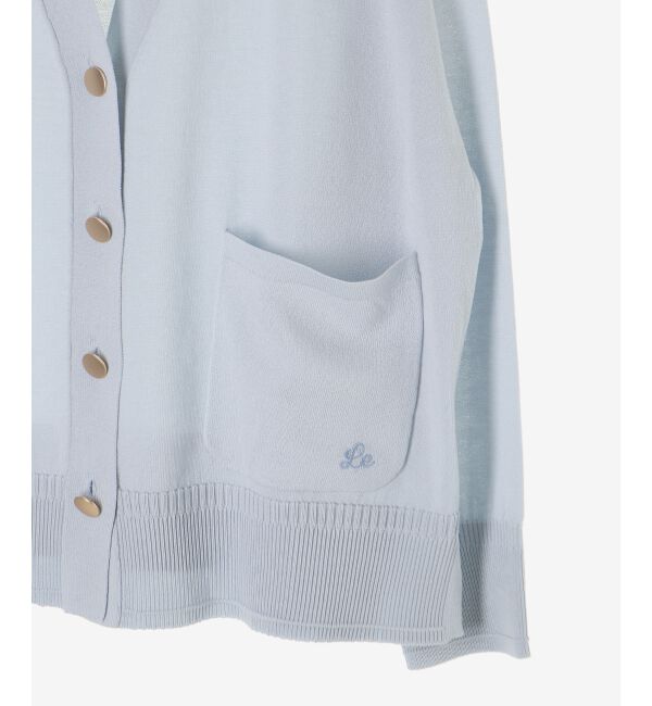  「ウォッシャブル刺繍Vネックカーデ」|カーディガン|