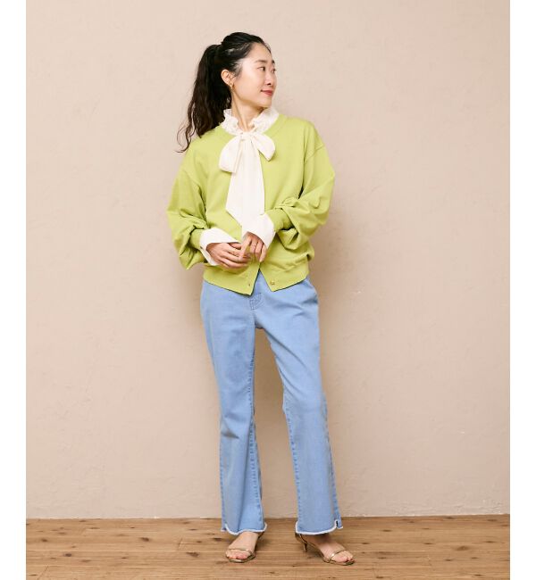  「《WEB限定アイテム》メタルボタンクルーネックカーディガン」|カーディガン|