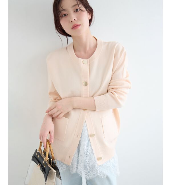  「《WEB限定アイテム》ウォッシャブルクルーネックカーディガン」|カーディガン|