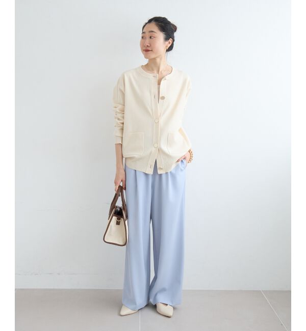  「《WEB限定アイテム》ウォッシャブルクルーネックカーディガン」|カーディガン|