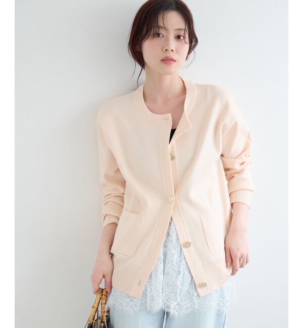  「《WEB限定アイテム》ウォッシャブルクルーネックカーディガン」|カーディガン|