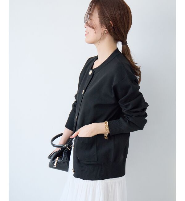  「《WEB限定アイテム》ウォッシャブルクルーネックカーディガン」|カーディガン|