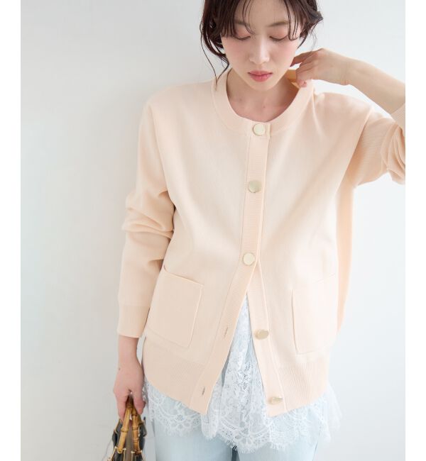  「《WEB限定アイテム》ウォッシャブルクルーネックカーディガン」|カーディガン|