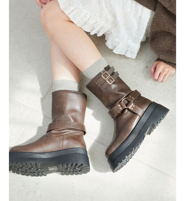 MAJESTICLEGON「エンジニアショートブーツ」|ショートブーツ|