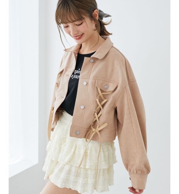 MAJESTICLEGON「サイドレースアップGジャン」|その他|ベージュ