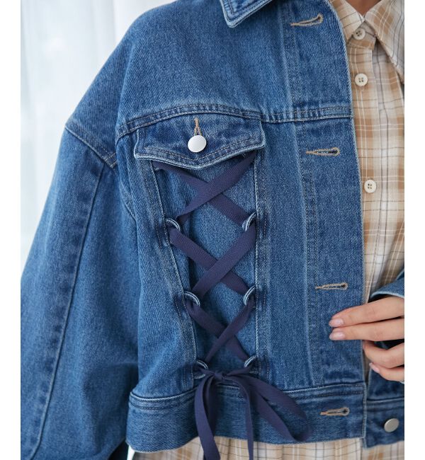 MAJESTICLEGON「サイドレースアップGジャン」|その他|ブルー