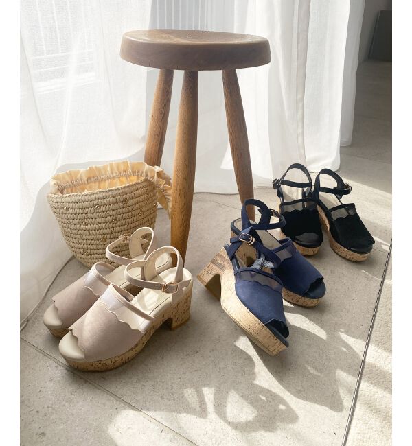  「スカラップシアーサンダル」|サンダル|